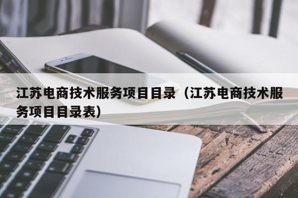 江苏电商技术服务项目目录（江苏电商技术服务项目目录表）