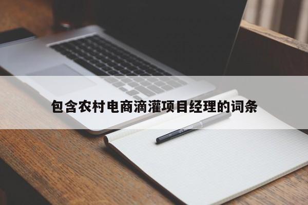 包含农村电商滴灌项目经理的词条