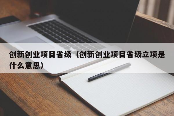 创新创业项目省级（创新创业项目省级立项是什么意思）