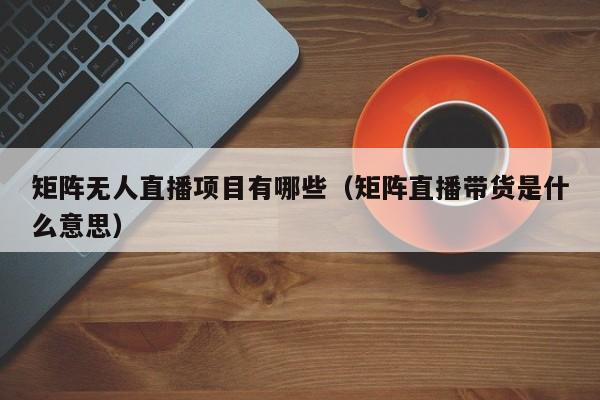 矩阵无人直播项目有哪些（矩阵直播带货是什么意思）