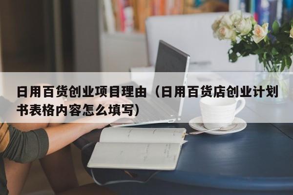 日用百货创业项目理由（日用百货店创业计划书表格内容怎么填写）
