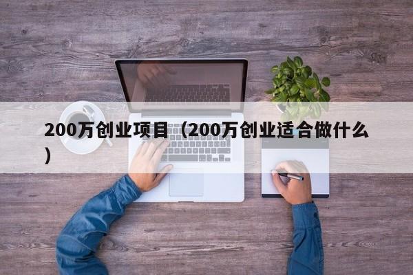 200万创业项目（200万创业适合做什么）