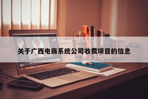 关于广西电商系统公司收费项目的信息